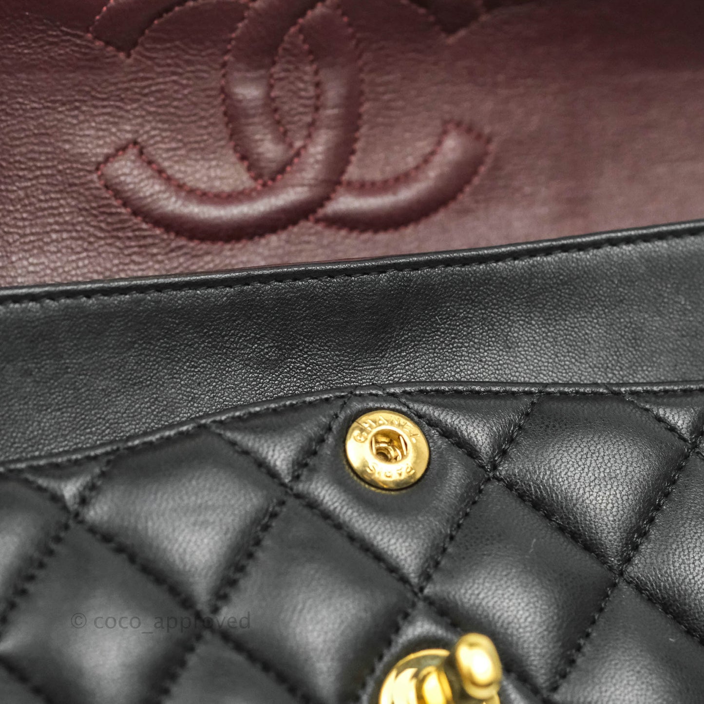 Chanel Classic Small S/M Flap Black Lambskin Gold Hardware