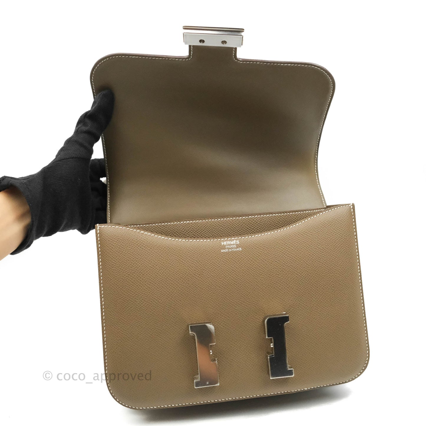 Hermès Constance III 24 Etoupe Epsom Palladium Hardware