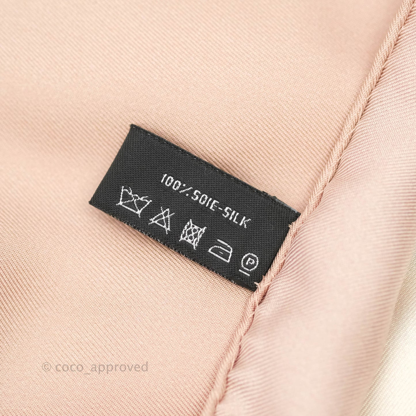 Chanel CC Silk Square Scarf in Cream