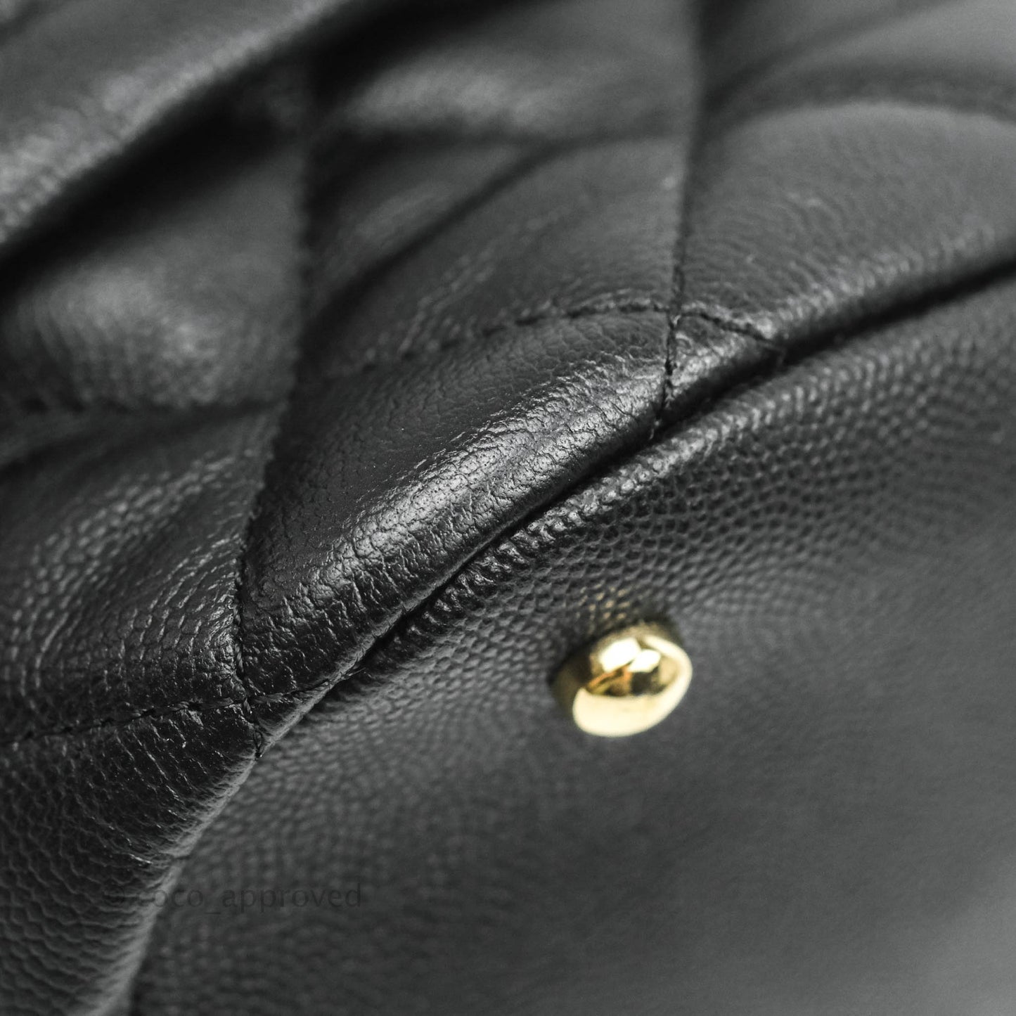 Chanel Quilted Rolled Up Bucket Drawstring Bag Black Caviar Gold Hardware
