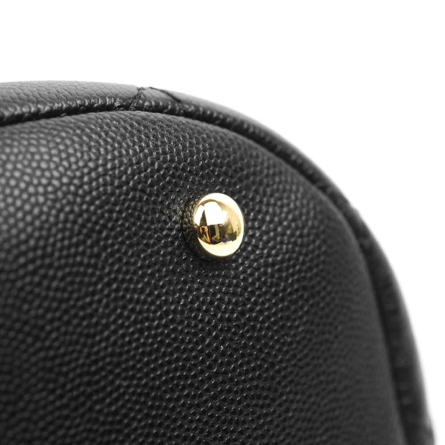 Chanel Quilted Rolled Up Bucket Drawstring Bag Black Caviar Gold Hardware