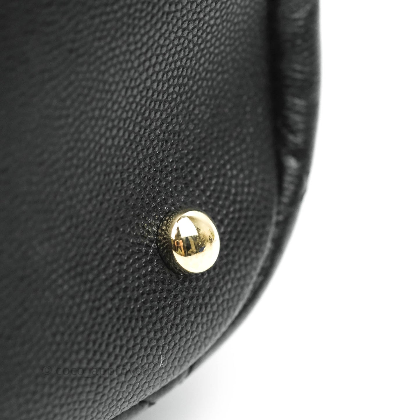Chanel Quilted Rolled Up Bucket Drawstring Bag Black Caviar Gold Hardware
