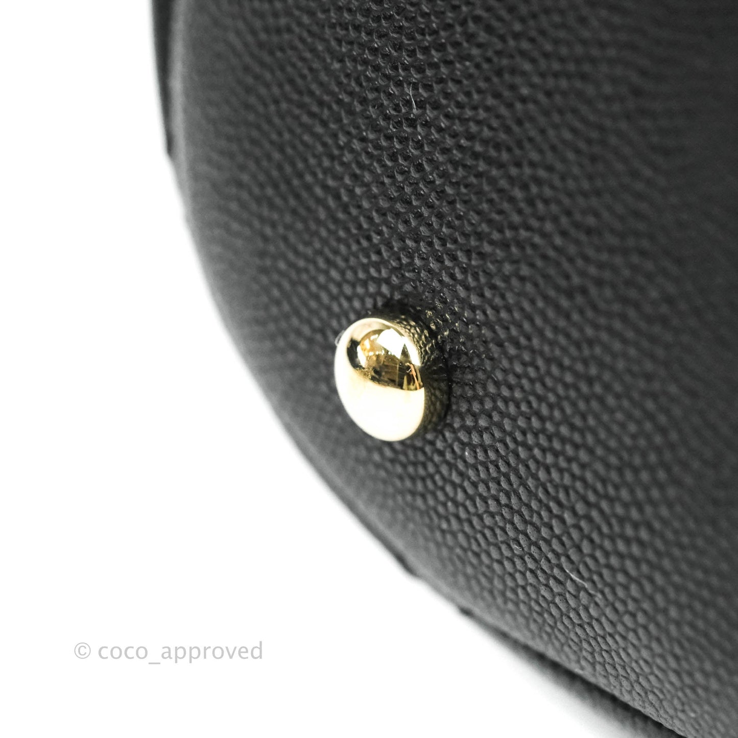 Chanel Quilted Rolled Up Bucket Drawstring Bag Black Caviar Gold Hardware
