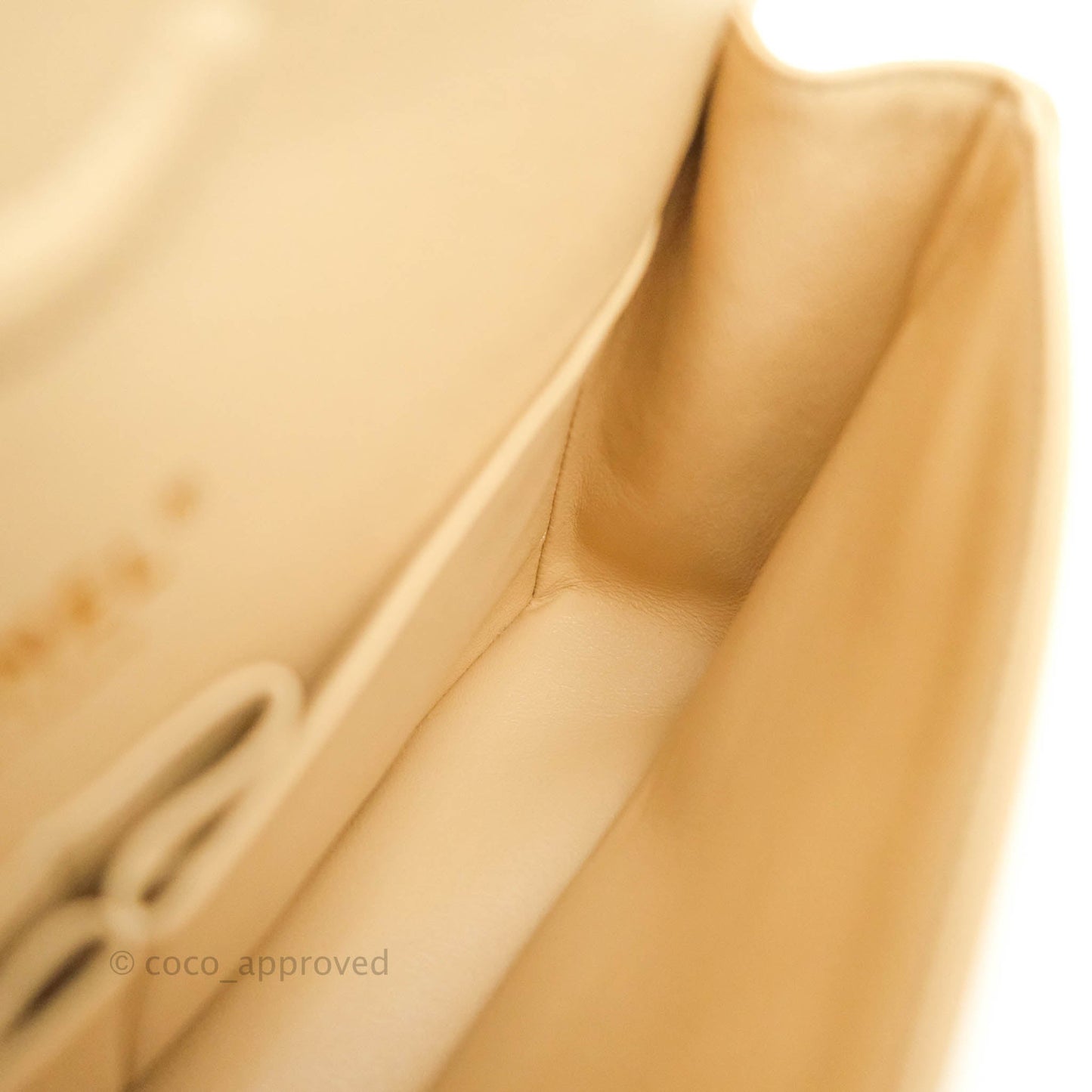 Chanel Classic M/L Medium Double Flap Beige Caviar Gold Hardware