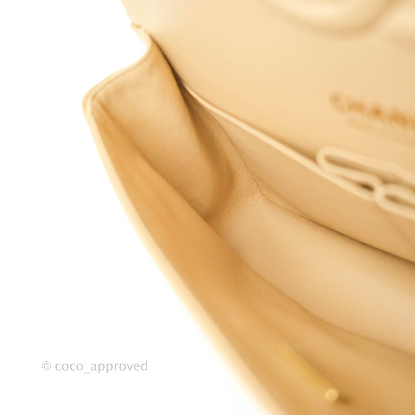 Chanel Classic M/L Medium Double Flap Beige Caviar Gold Hardware