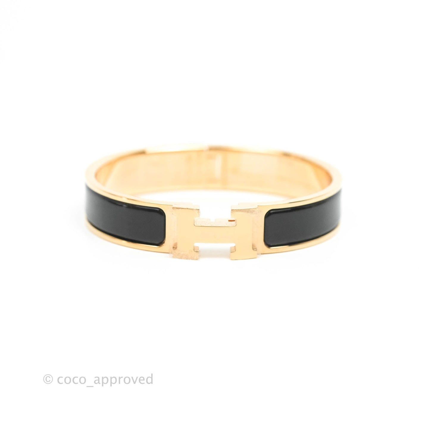 Hermès Clic H Bracelet Black Rose Gold PM
