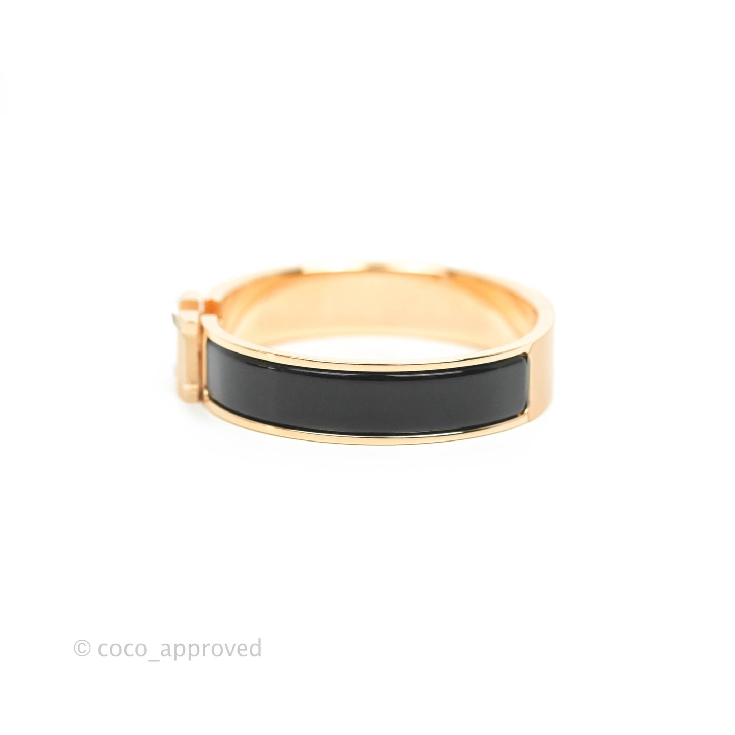 Hermès Clic H Bracelet Black Rose Gold PM