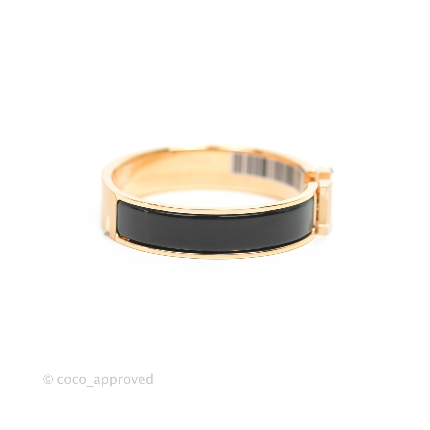 Hermès Clic H Bracelet Black Rose Gold PM