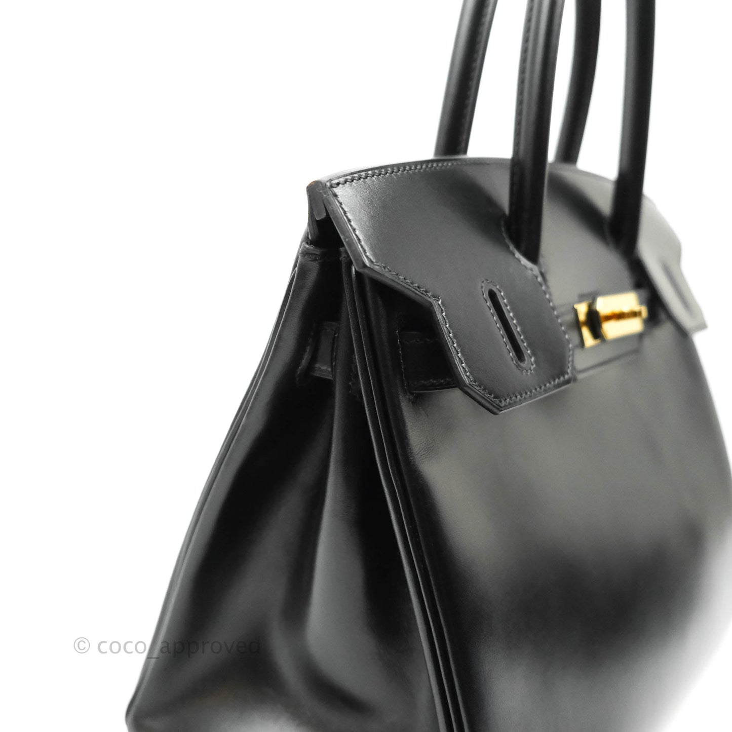 Hermès Birkin 30 Black Box Calfskin Gold Hardware