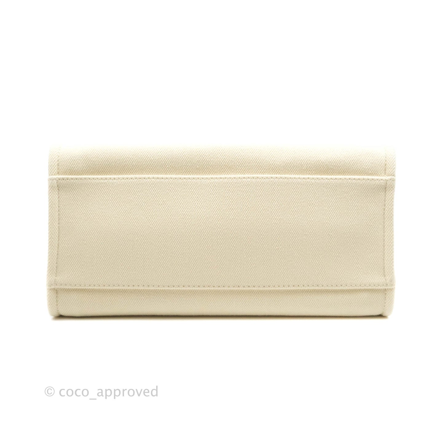 Chanel Medium (Large) Deauville Light Beige Canvas Imitation Pearl