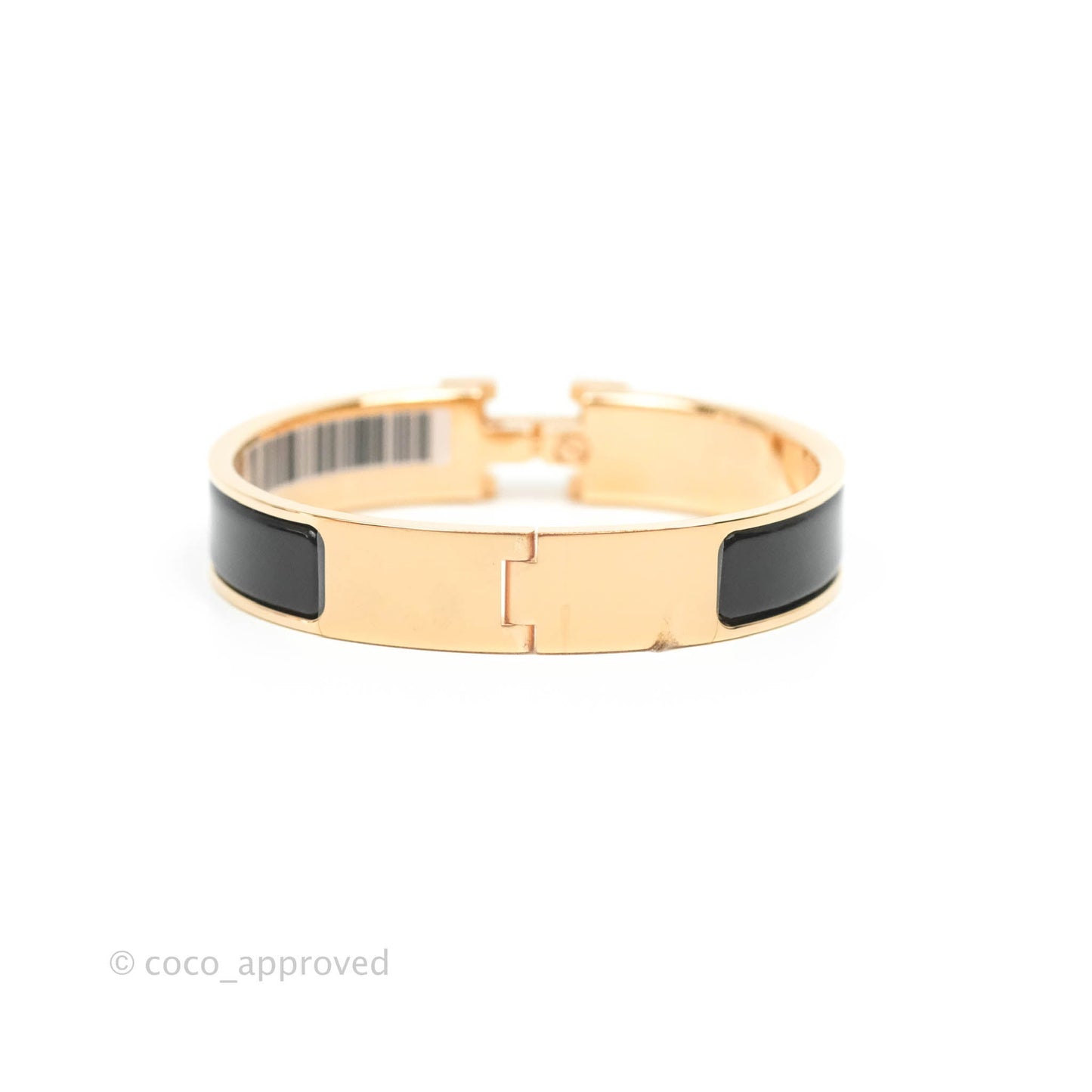 Hermès Clic H Bracelet Black Rose Gold PM