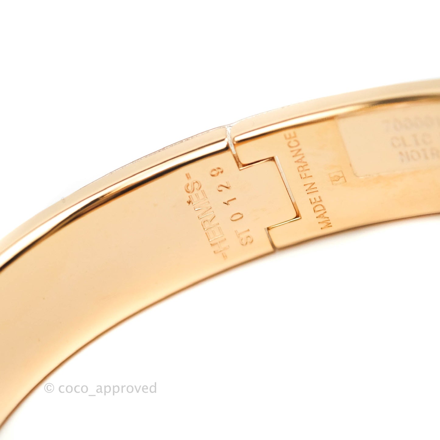 Hermès Clic H Bracelet Black Rose Gold PM