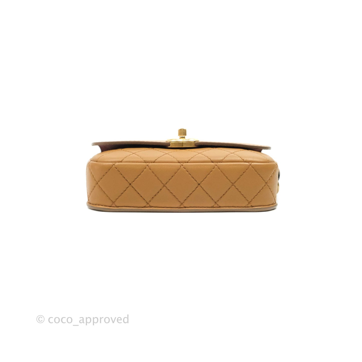 Chanel Quilted Flap With Coin Purse Caramel Calfskin Aged Gold Hardware 19K