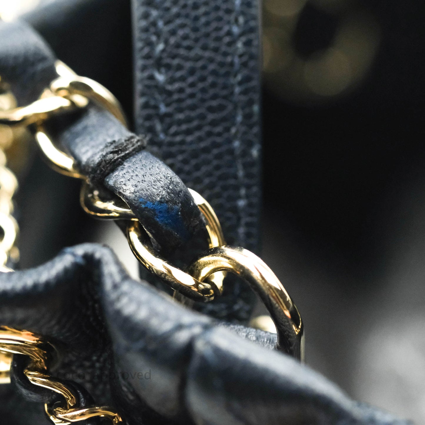 Chanel Quilted Rolled Up Bucket Drawstring Bag Navy Caviar Gold Hardware