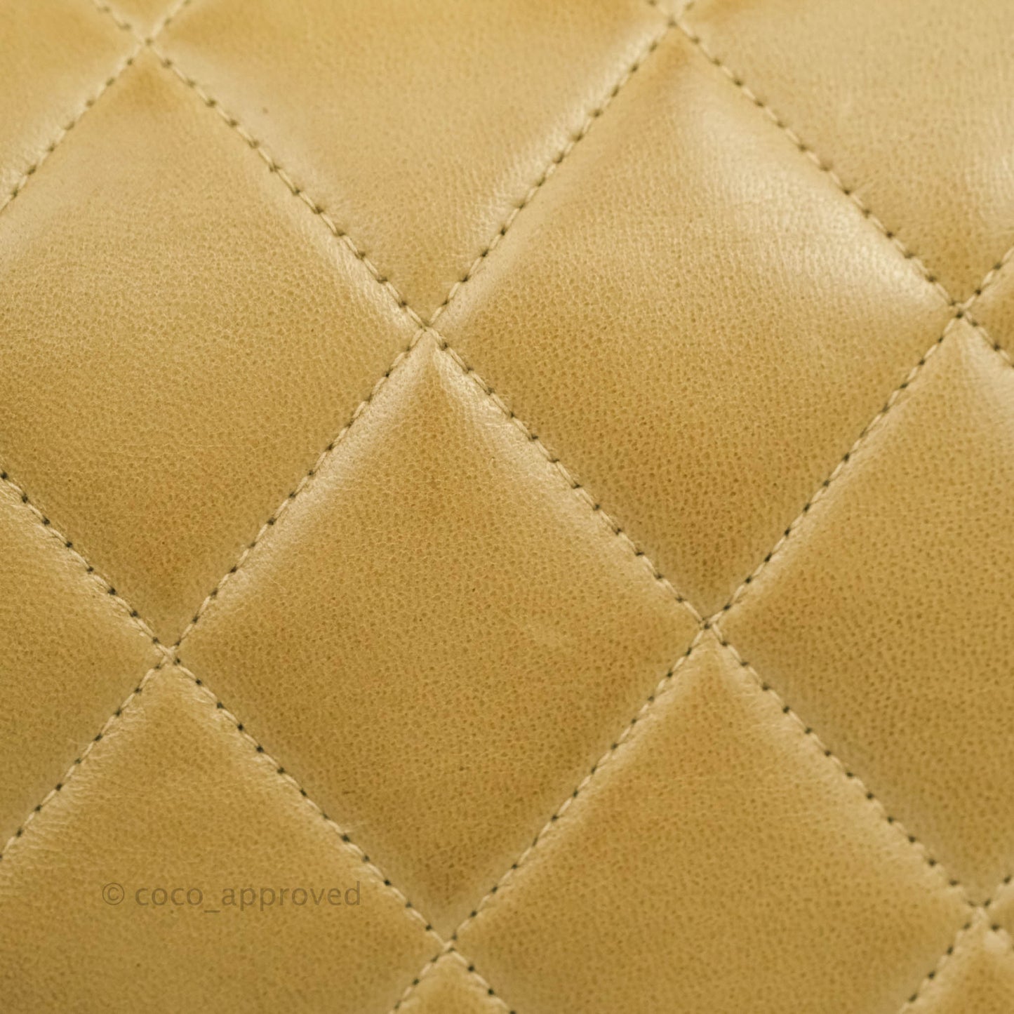 Chanel Vintage Small Quilted Classic Diana Flap Bag Beige Lambskin 24K Gold Hardware