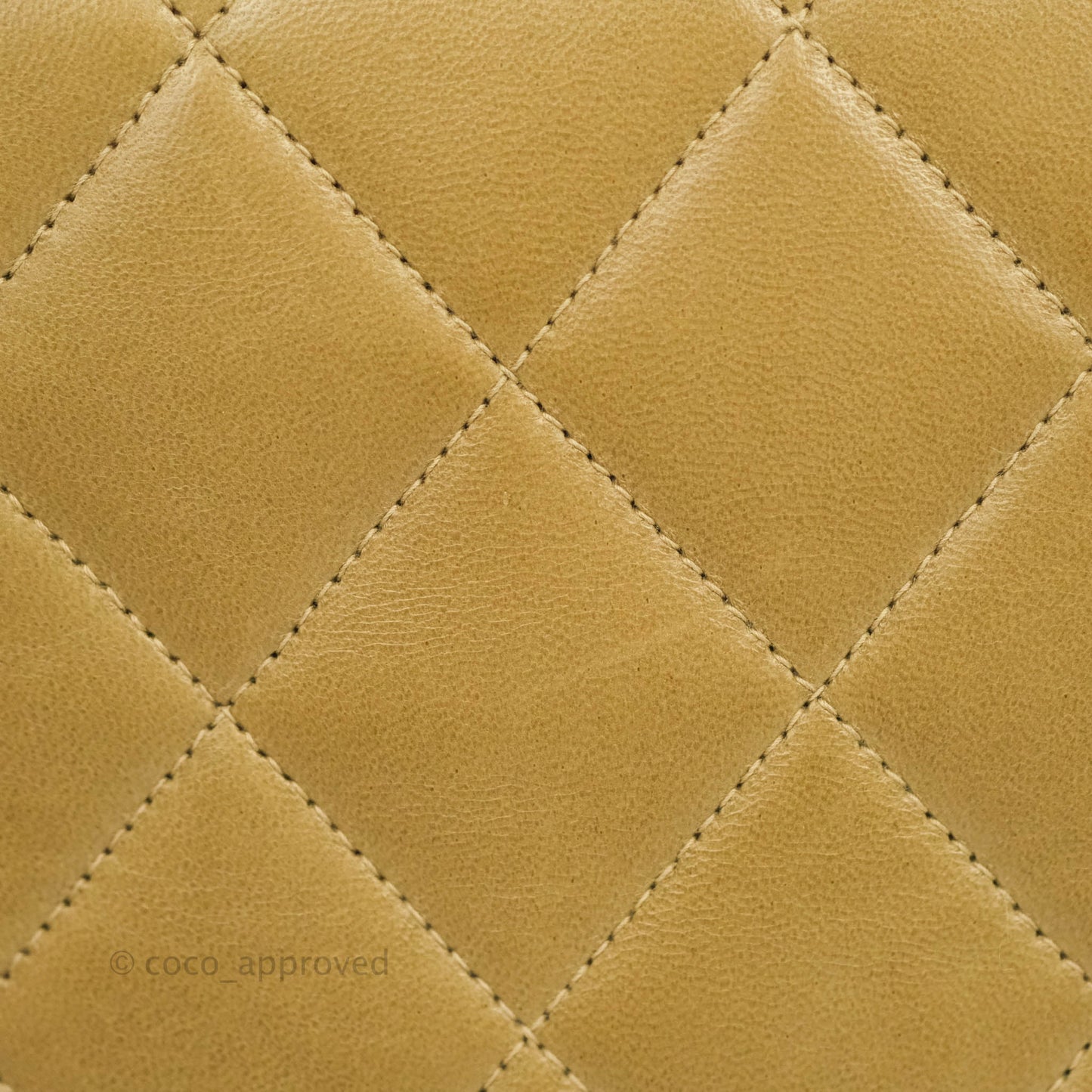 Chanel Vintage Small Quilted Classic Diana Flap Bag Beige Lambskin 24K Gold Hardware