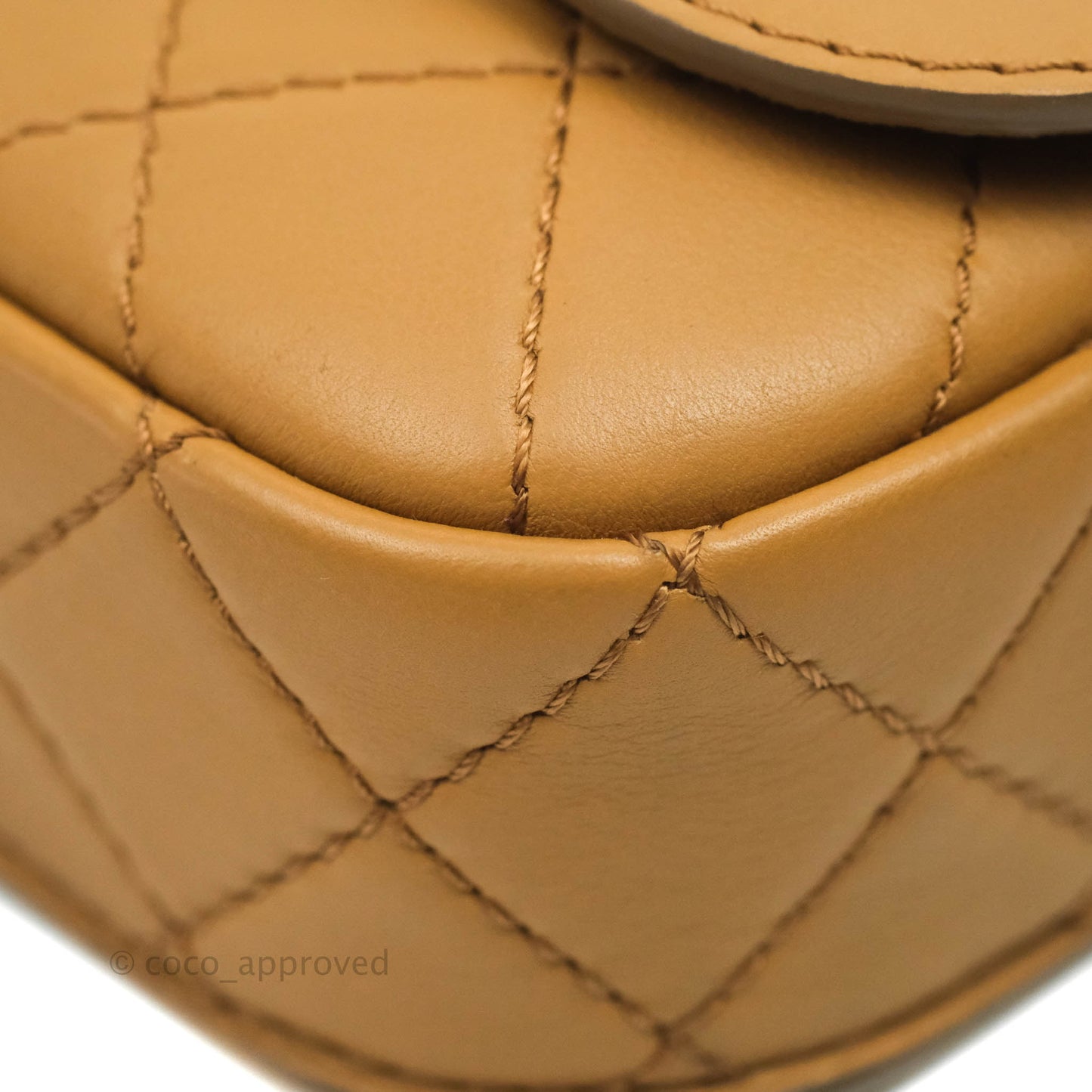 Chanel Quilted Flap With Coin Purse Caramel Calfskin Aged Gold Hardware 19K