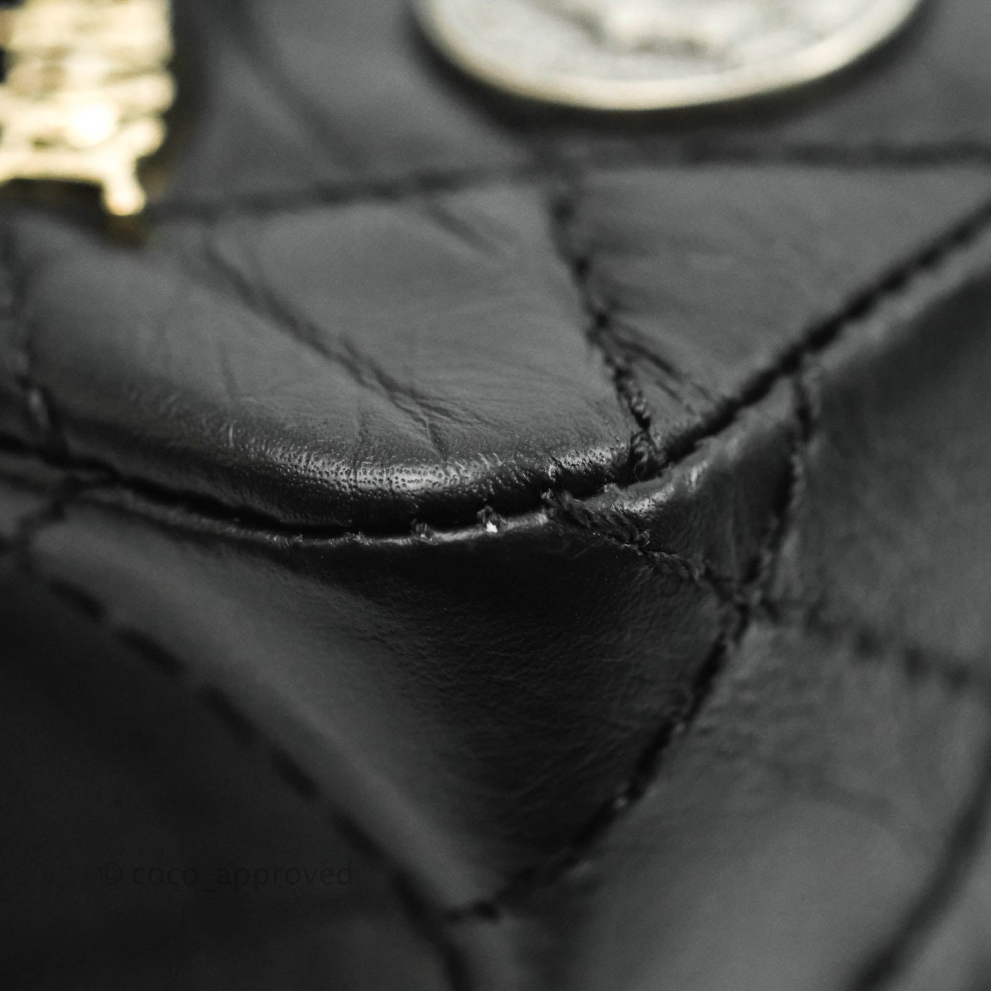 Chanel 2.55 Reissue Lucky Charms 225 Flap Black Crumpled Calfskin Ruthenium Hardware