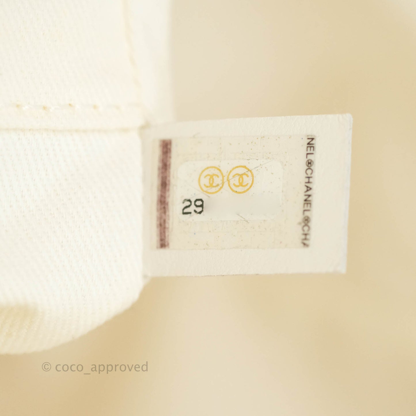 Chanel Medium (Large) Deauville Light Beige Canvas Imitation Pearl