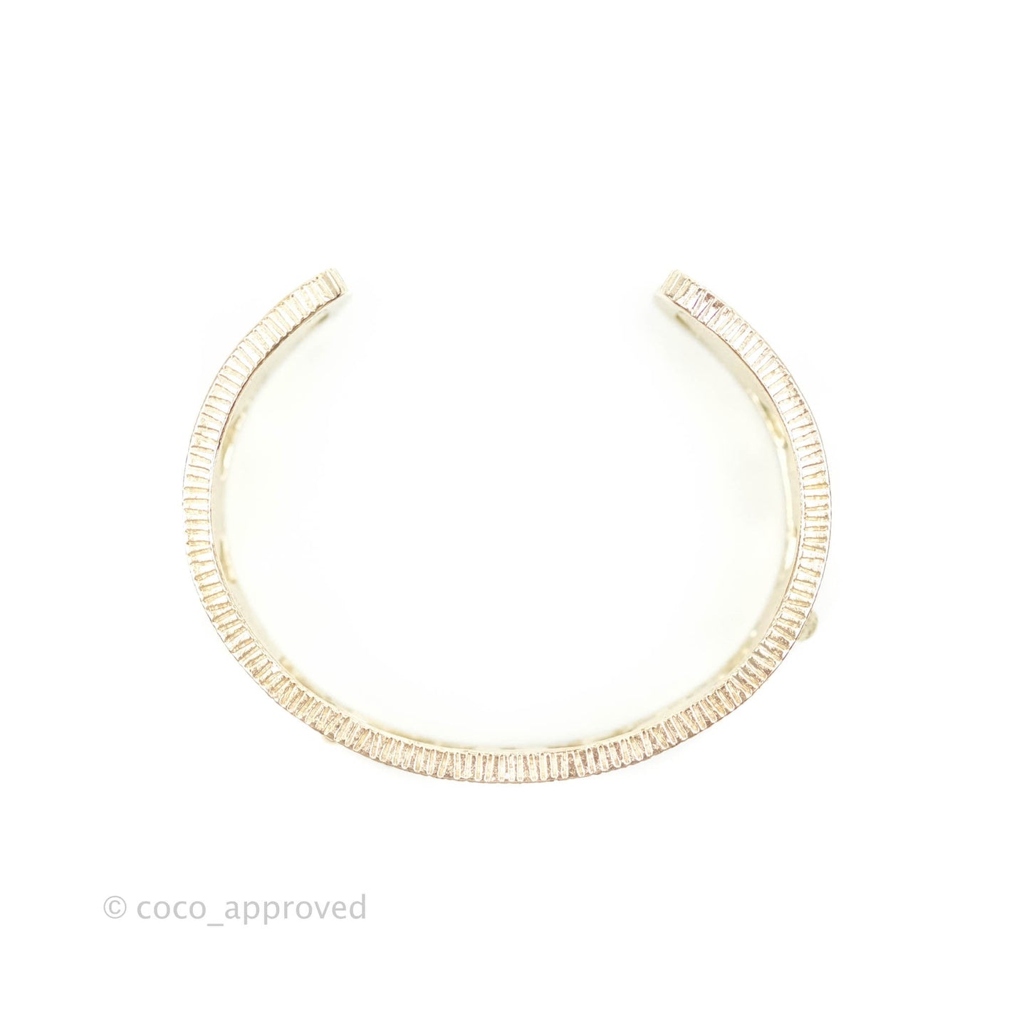 Chanel CC Cuff Bracelet Light Gold Hardware 20C