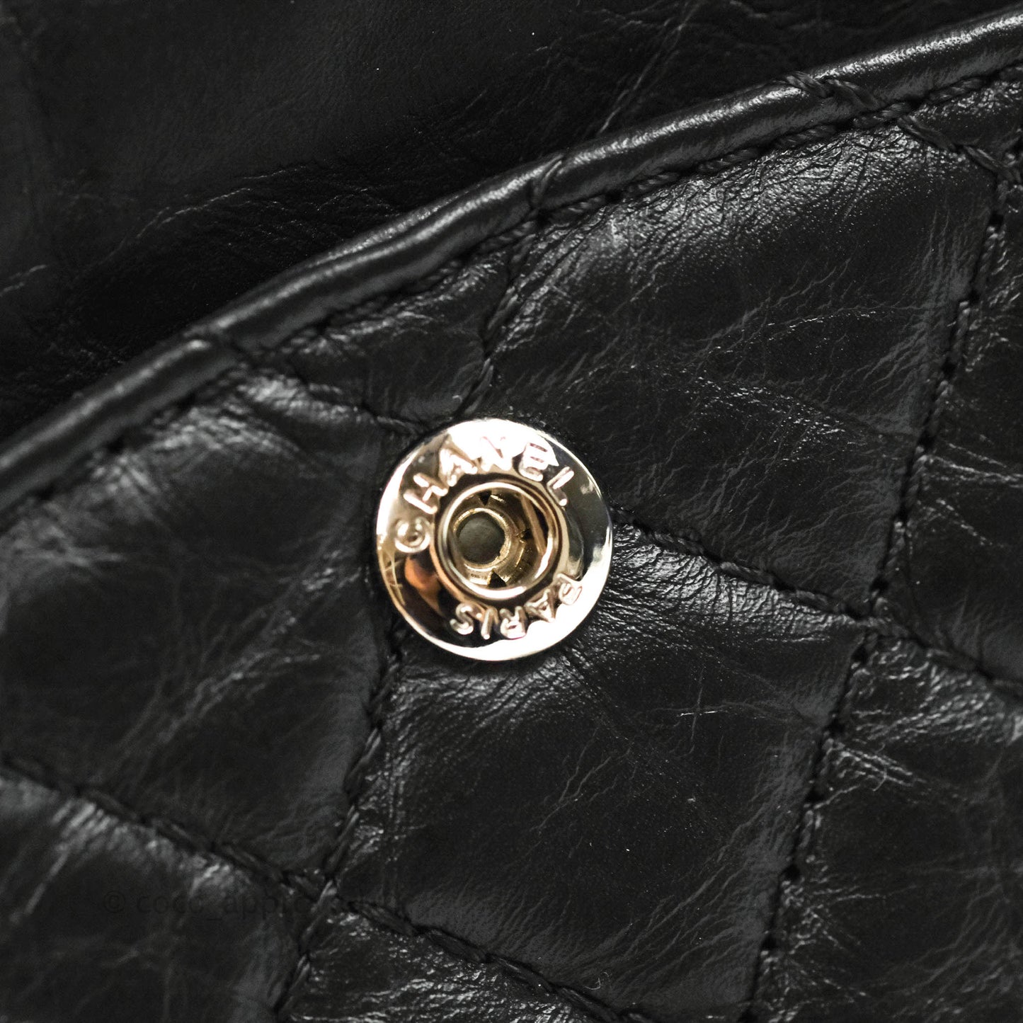Chanel 2.55 Reissue Lucky Charms 225 Flap Black Crumpled Calfskin Ruthenium Hardware