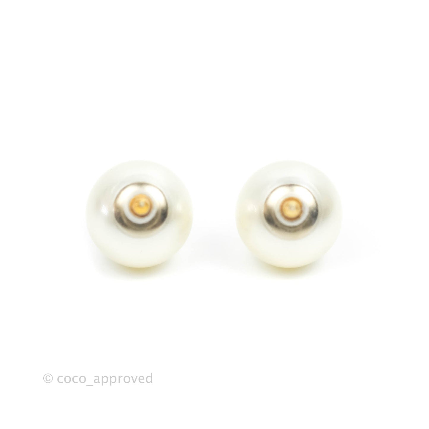 Chanel CC Crystal Earrings Gold Tone 19V