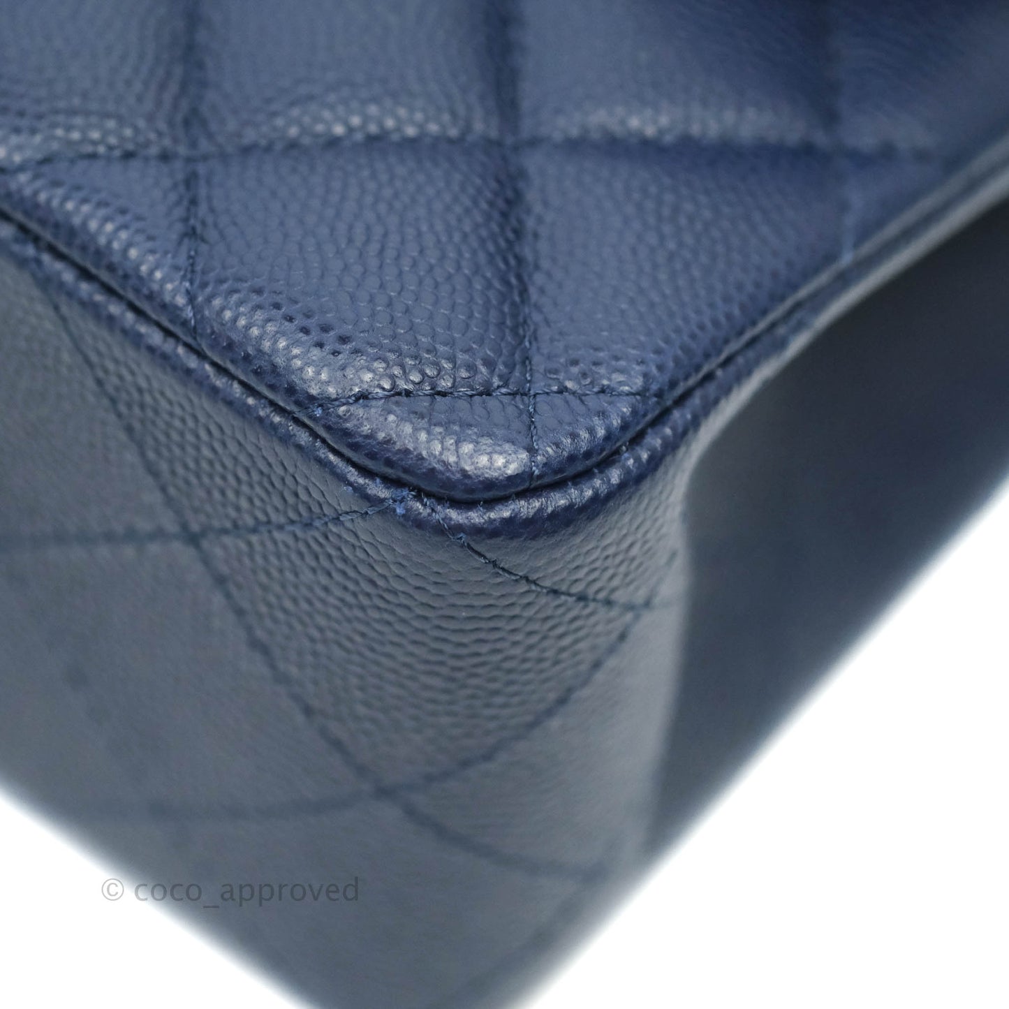 Chanel Classic Small S/M Flap Dark Blue Caviar Gold Hardware 21P