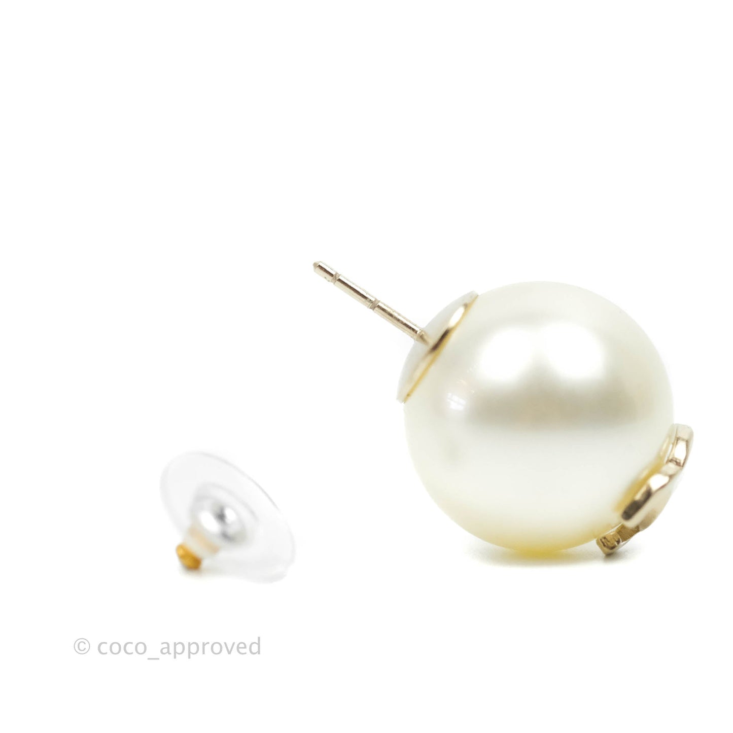 Chanel CC Crystal Earrings Gold Tone 19V