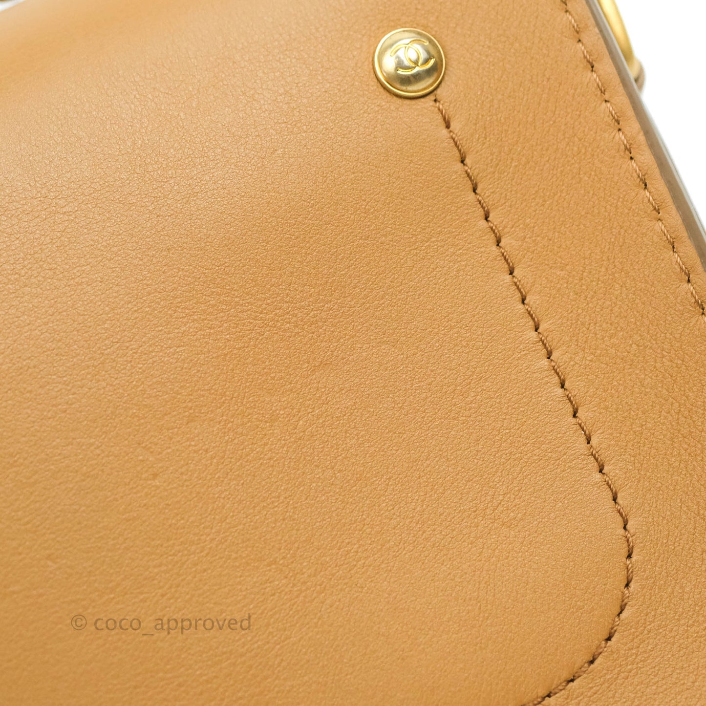 Chanel Quilted Flap With Coin Purse Caramel Calfskin Aged Gold Hardware 19K