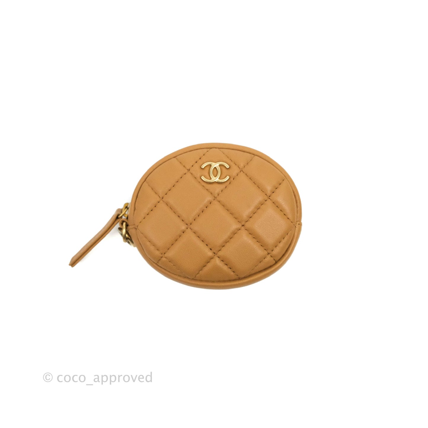 Chanel Quilted Flap With Coin Purse Caramel Calfskin Aged Gold Hardware 19K