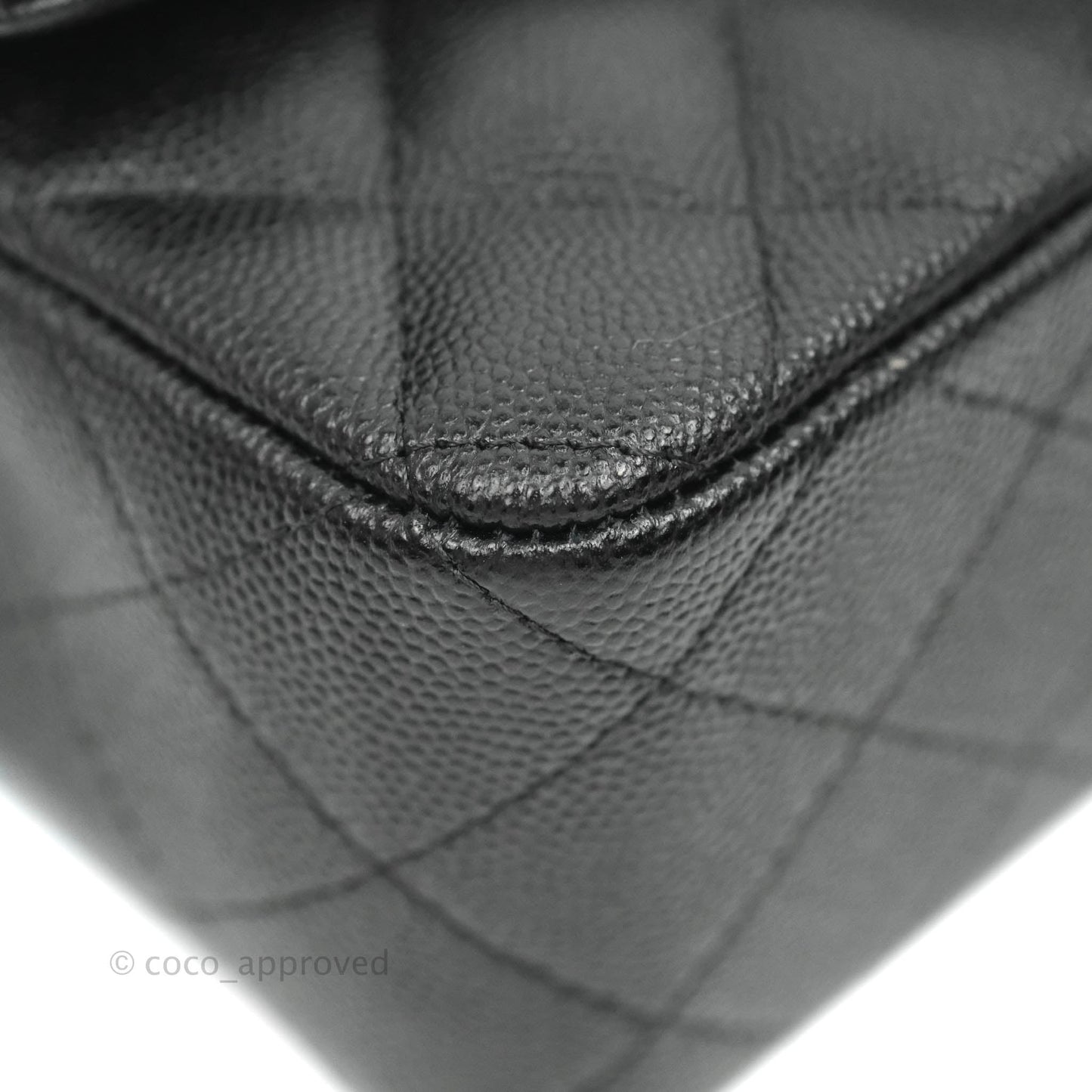 Chanel Quilted Mini Rectangular Black Caviar Gold Hardware 18B