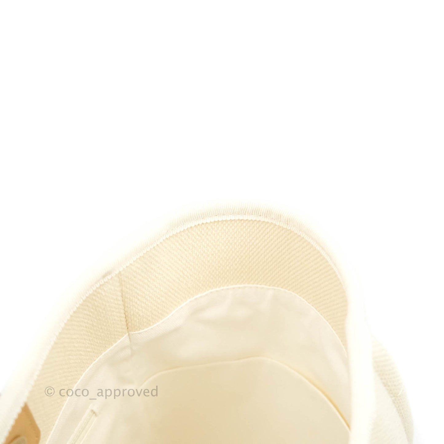 Chanel Medium (Large) Deauville Light Beige Canvas Imitation Pearl