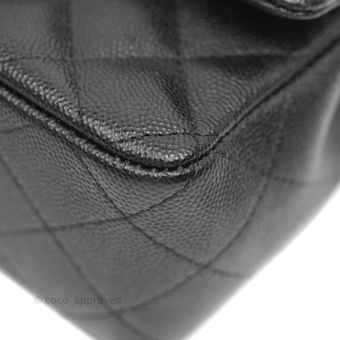 Chanel Quilted Mini Rectangular Black Caviar Gold Hardware 18B