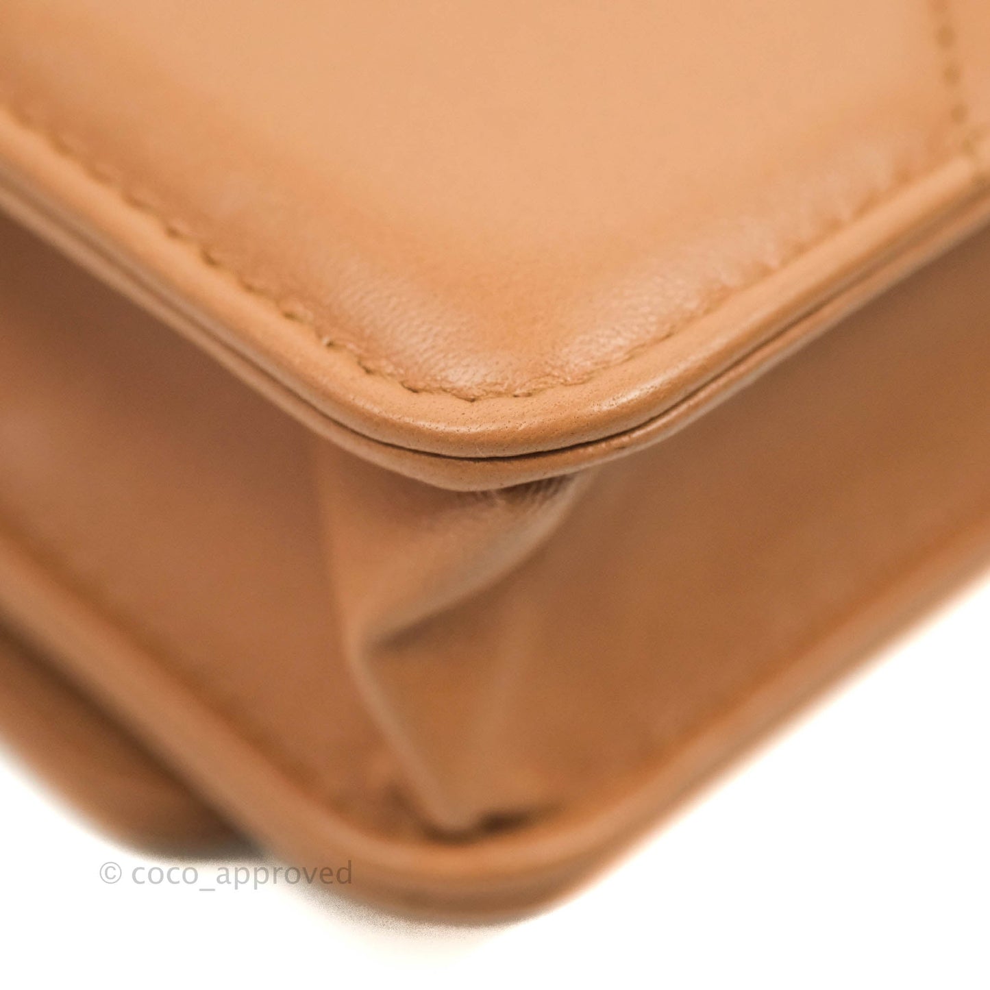 Chanel 19 Wallet on Chain WOC Dark Beige Caramel Lambskin Mixed Hardware 21K