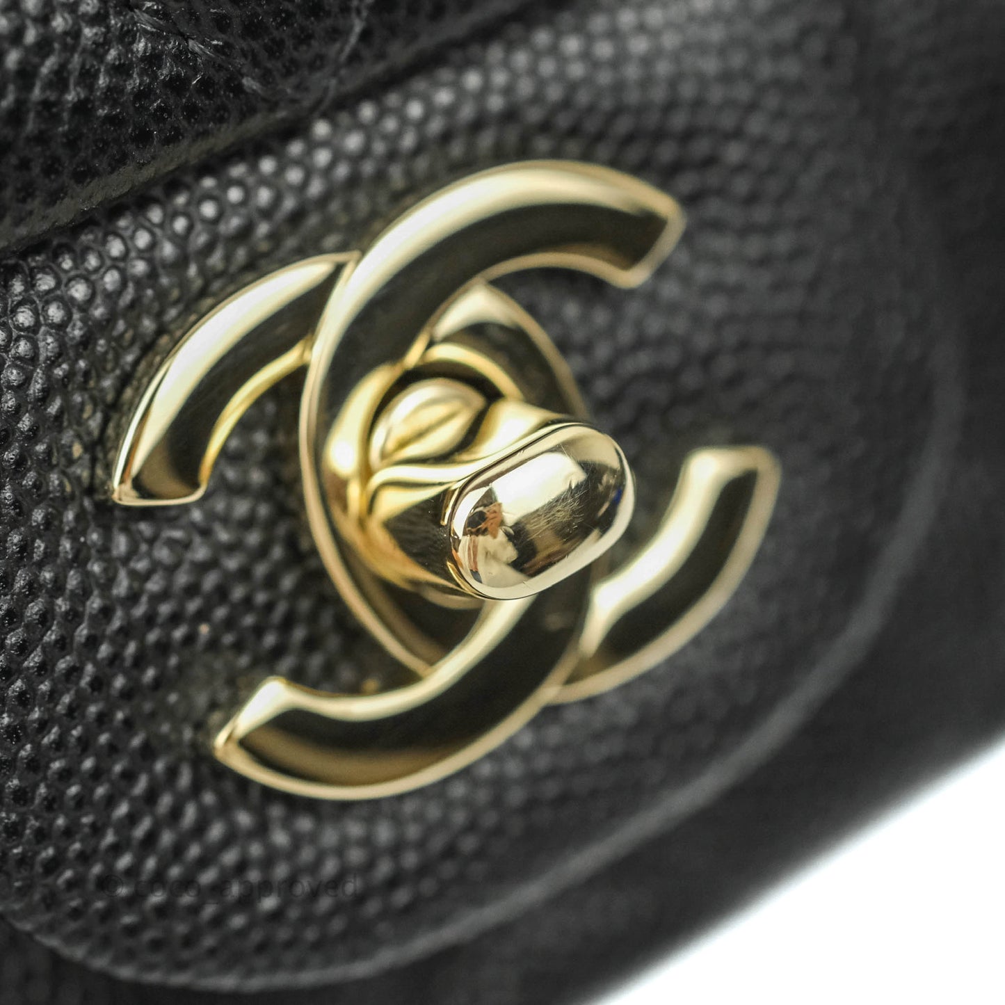 Chanel Quilted Mini Rectangular Black Caviar Gold Hardware 18B