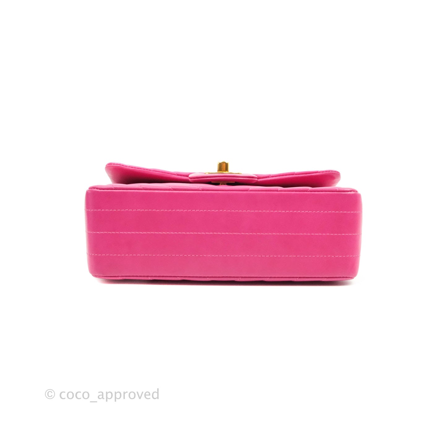Chanel Chevron Mini Rectangular Flap Pink Lambskin Gold Hardware