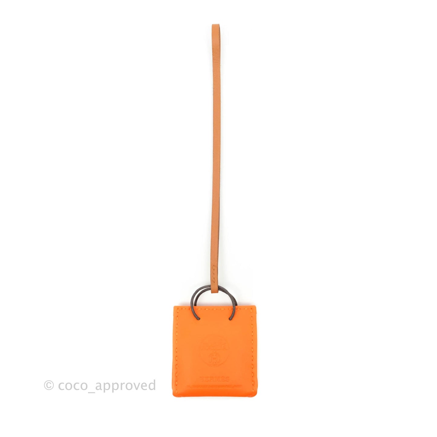 Hermès Orange Shopping Bag Charm