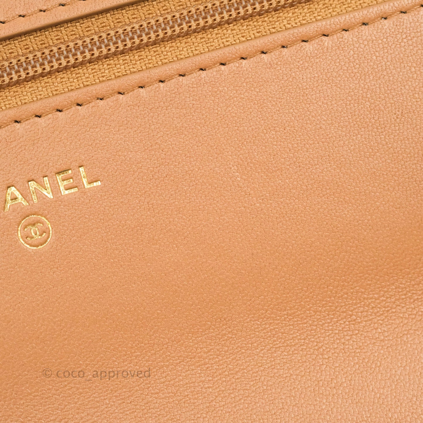 Chanel 19 Wallet on Chain WOC Dark Beige Caramel Lambskin Mixed Hardware 21K