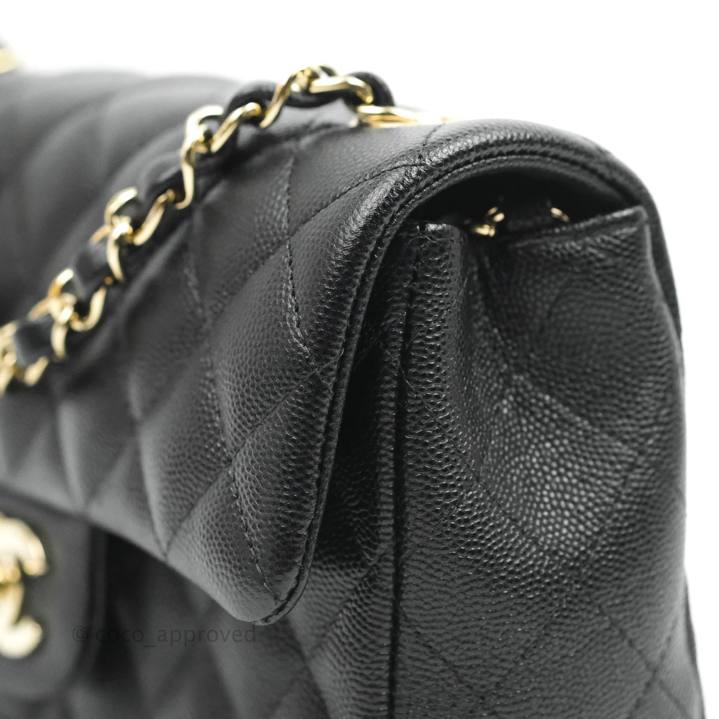 Chanel Quilted Mini Rectangular Black Caviar Gold Hardware 18B