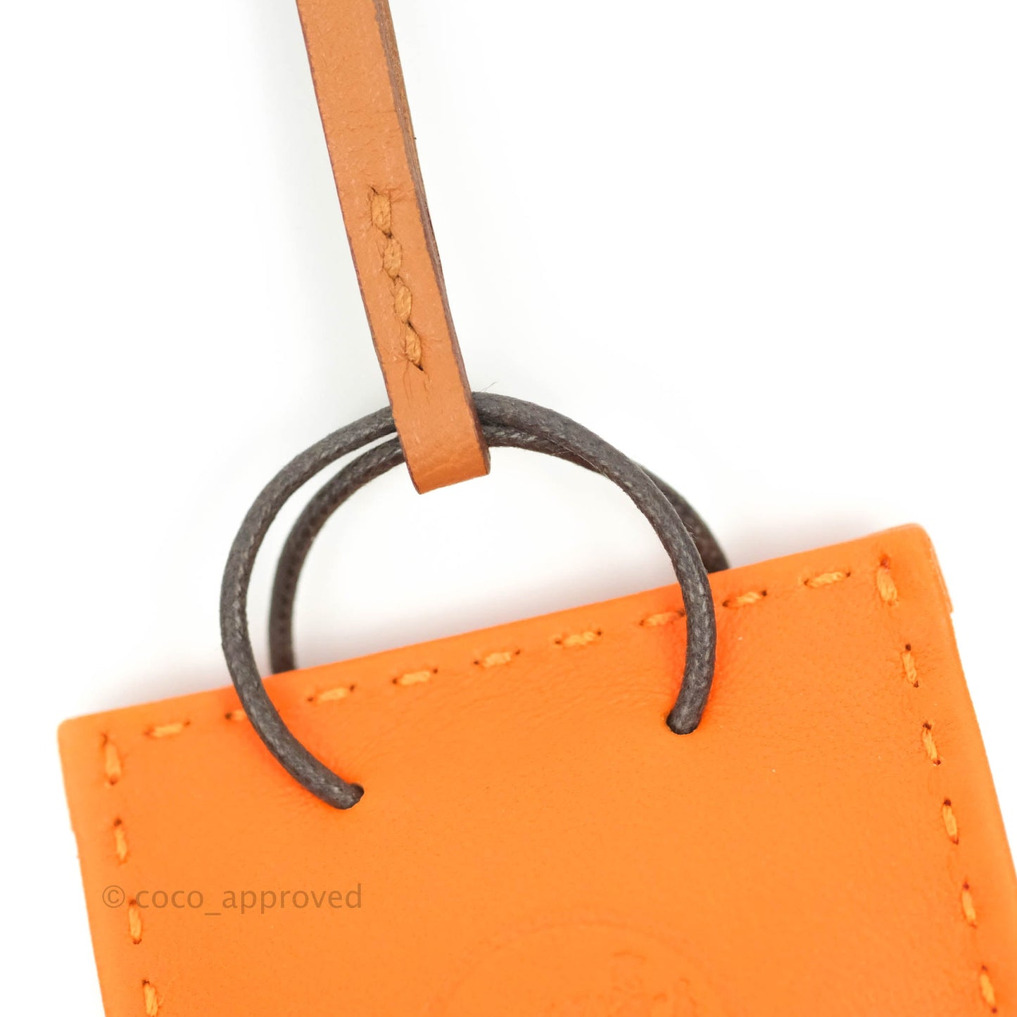 Hermès Orange Shopping Bag Charm
