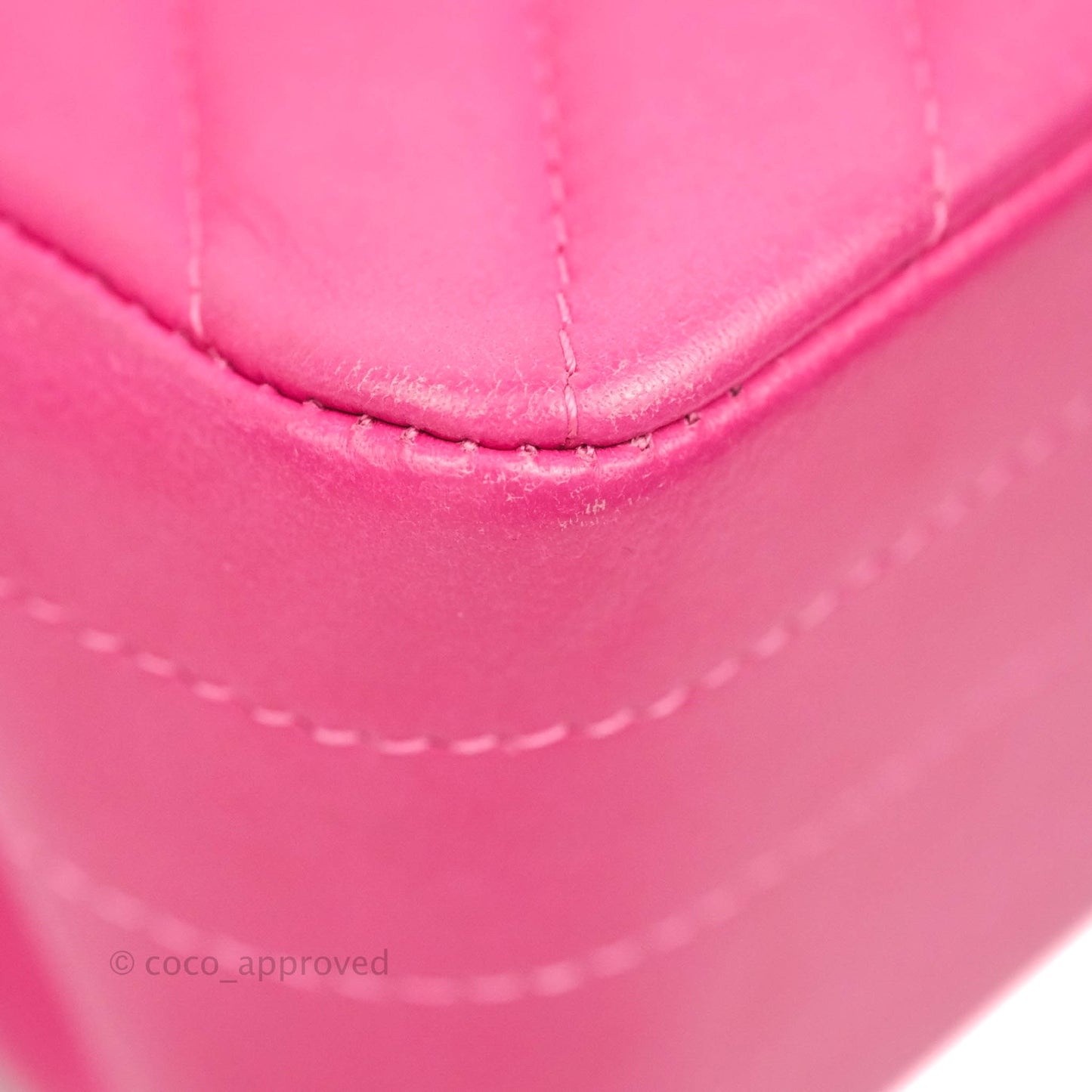 Chanel Chevron Mini Rectangular Flap Pink Lambskin Gold Hardware