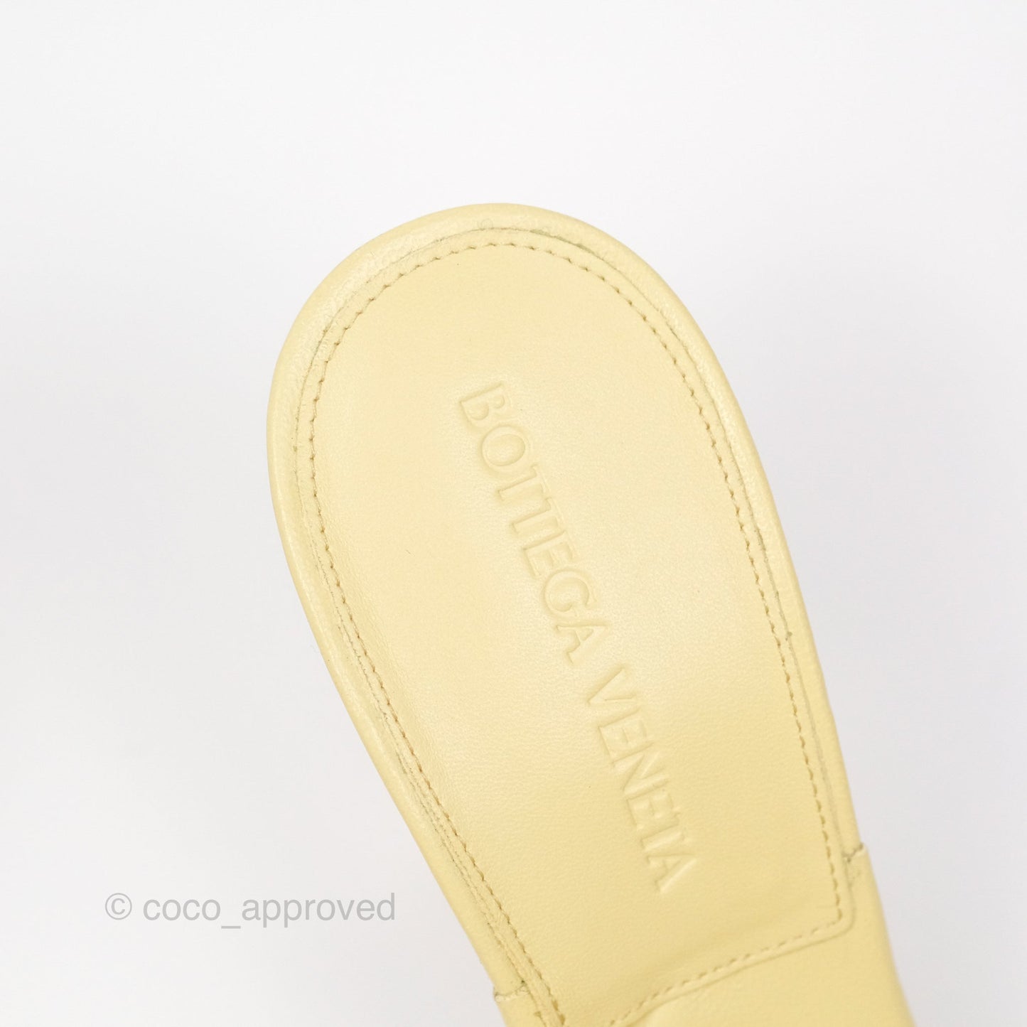 Bottega Veneta Lido Sandals Intrecciato Yellow Lambskin Size 35