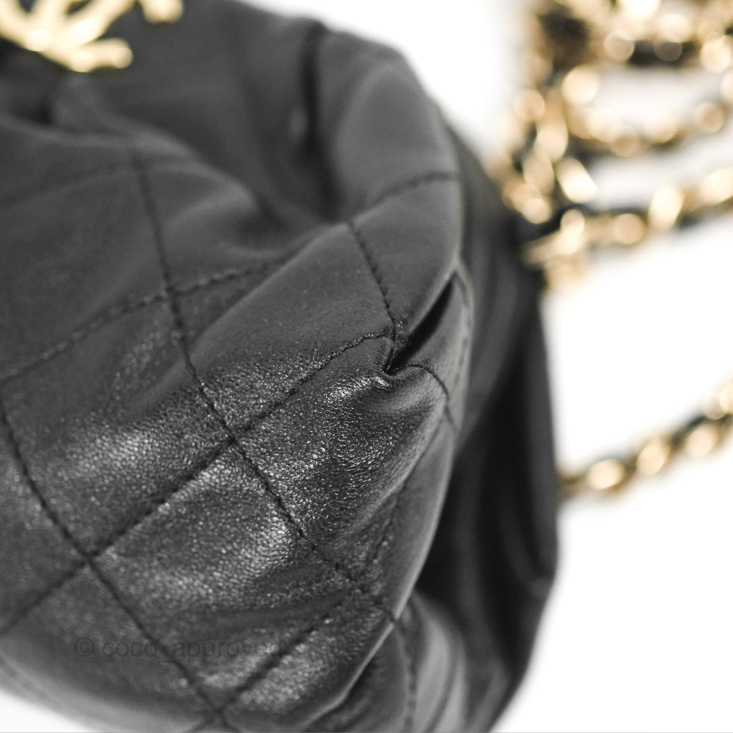 Chanel Black Clutch Bag Lambskin Gold Hardware