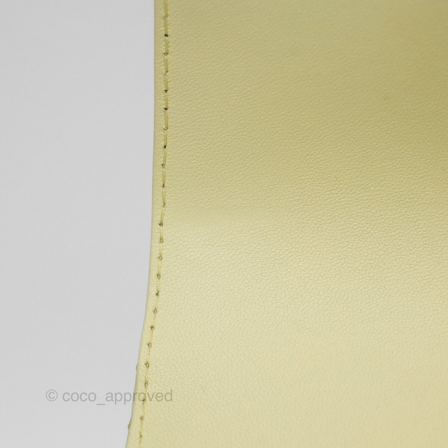 Chanel Crush Top Handle Flap Bag Yellow Lambskin Aged Gold Hardware