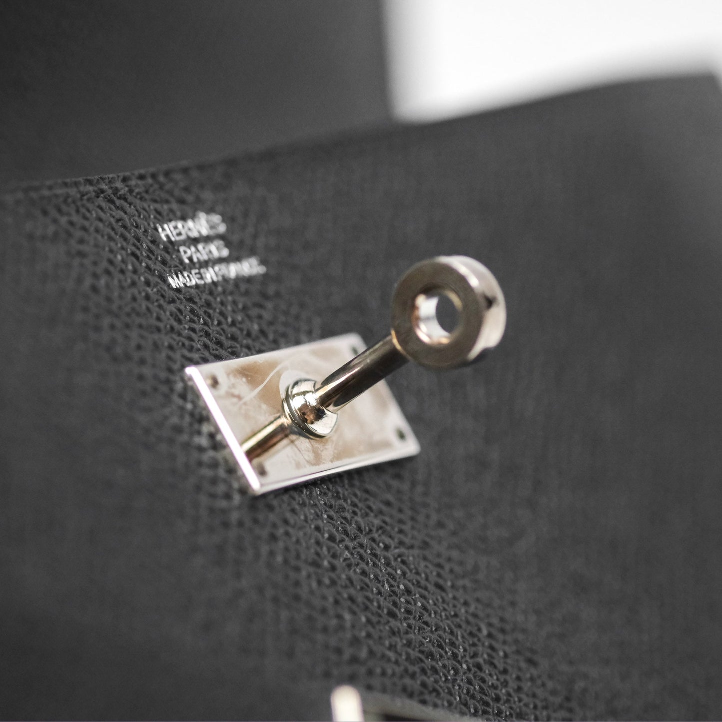 Hermès Kelly Wallet Black Noir 89 Epsom Palladium Hardware