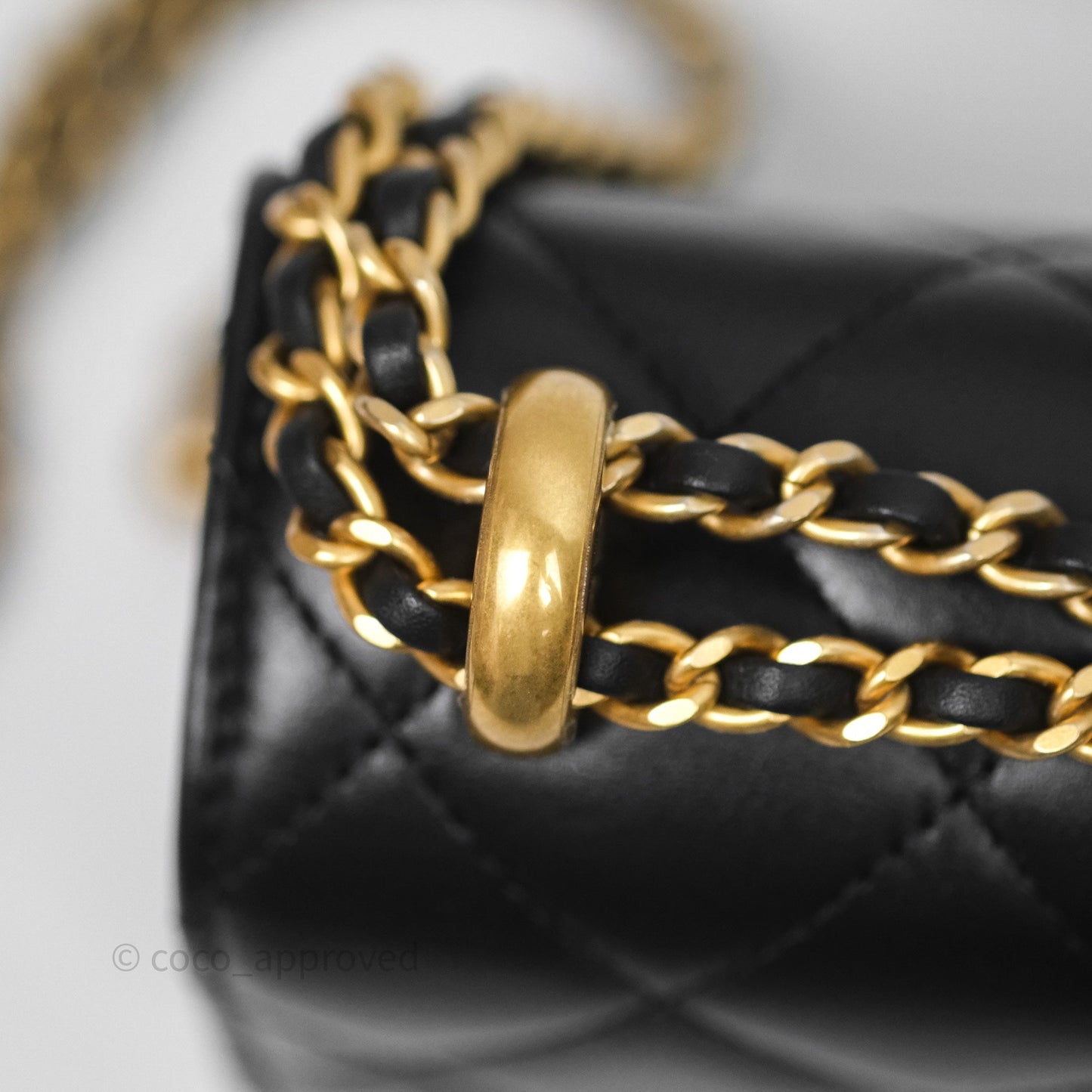 Chanel Quilted Mini Perfect Fit Adjustable Black Calfskin Gold Hardware