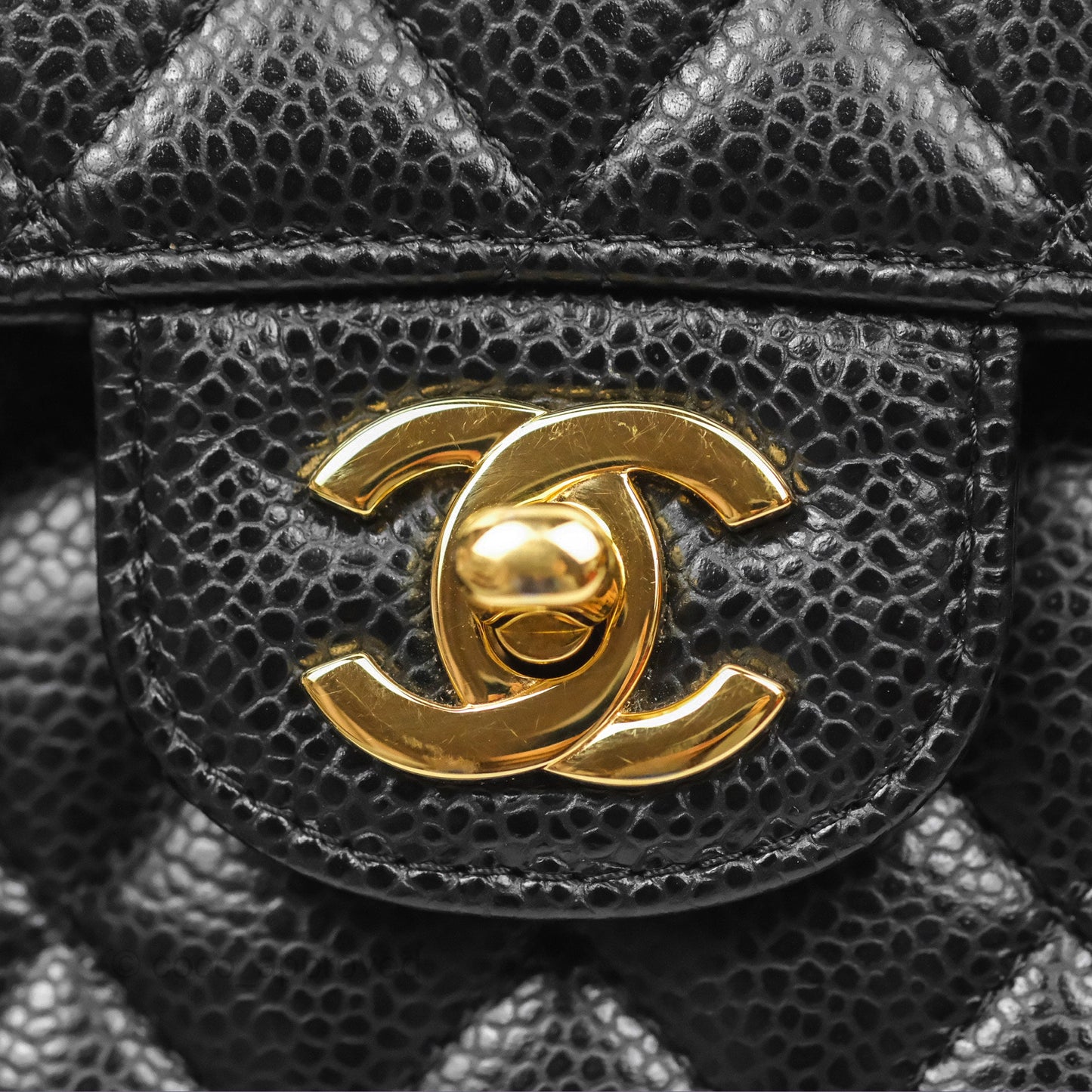 Chanel Small Classic Quilted Flap Black Caviar Gold Hardware