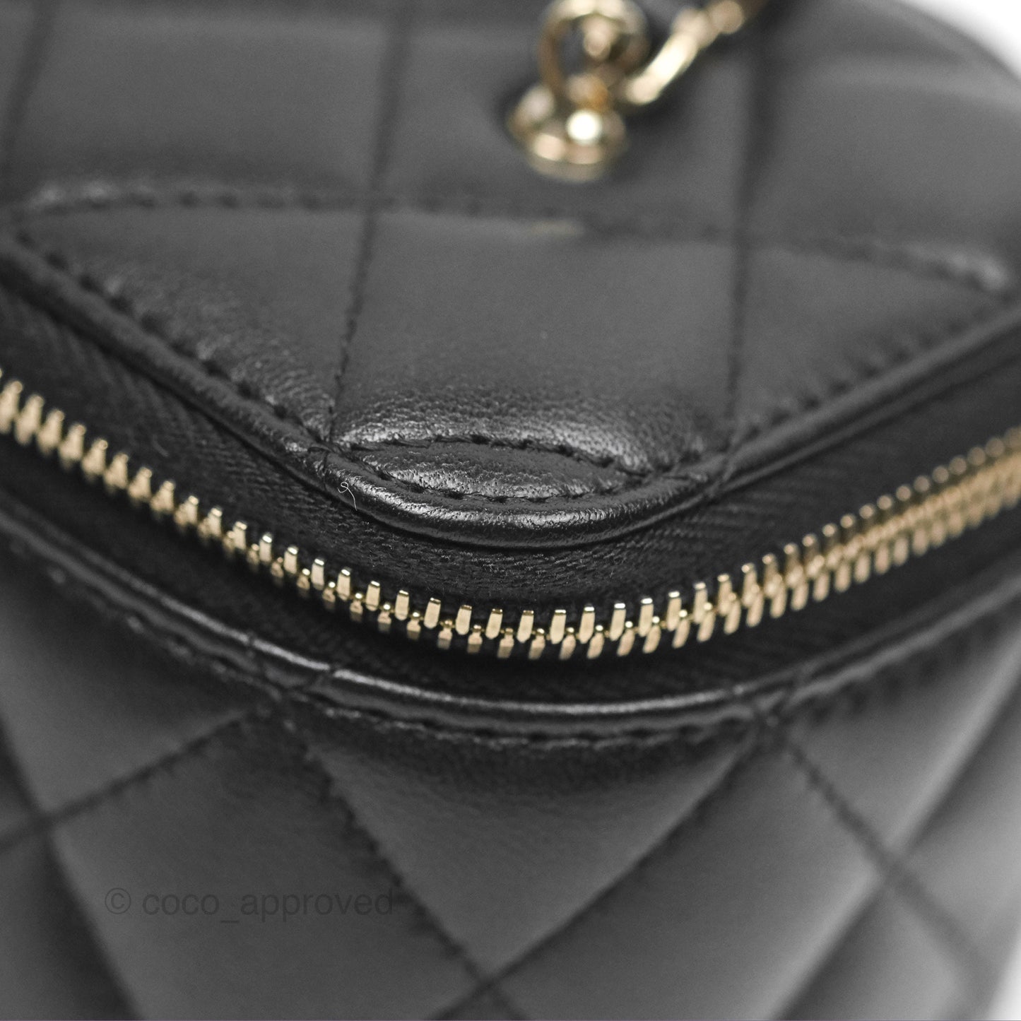 Chanel Ball Crush Vanity with Chain Black Lambskin Gold Hardware