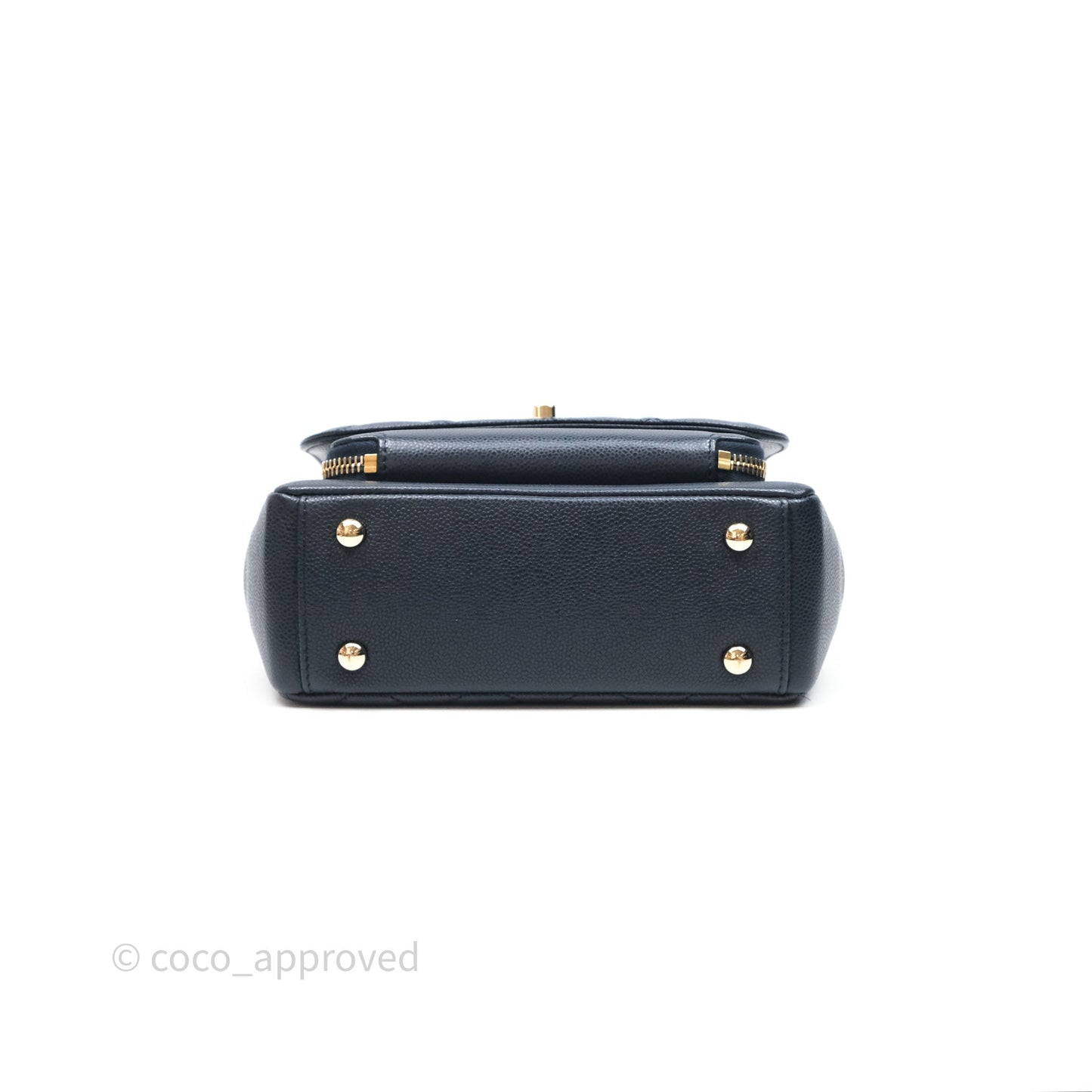 Chanel Quilted Small Business Affinity Flap Navy Caviar Gold Hardware