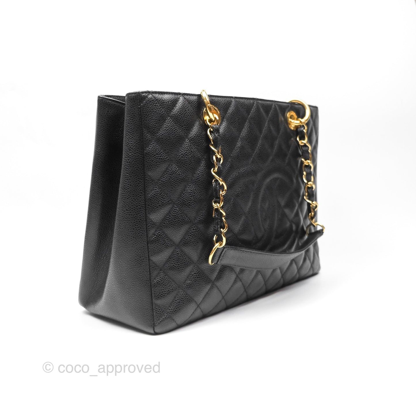 Chanel GST Black Caviar Gold Hardware